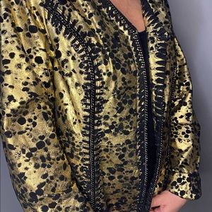 Pamela McCoy M/L Cheetah Print 100% Genuine Leather Jacket.